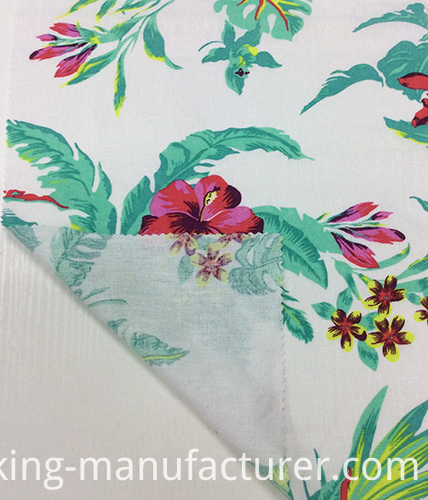 Linen/ Rayon Blended Flower Printed Fabric for Garment, Sofa, Cushion
